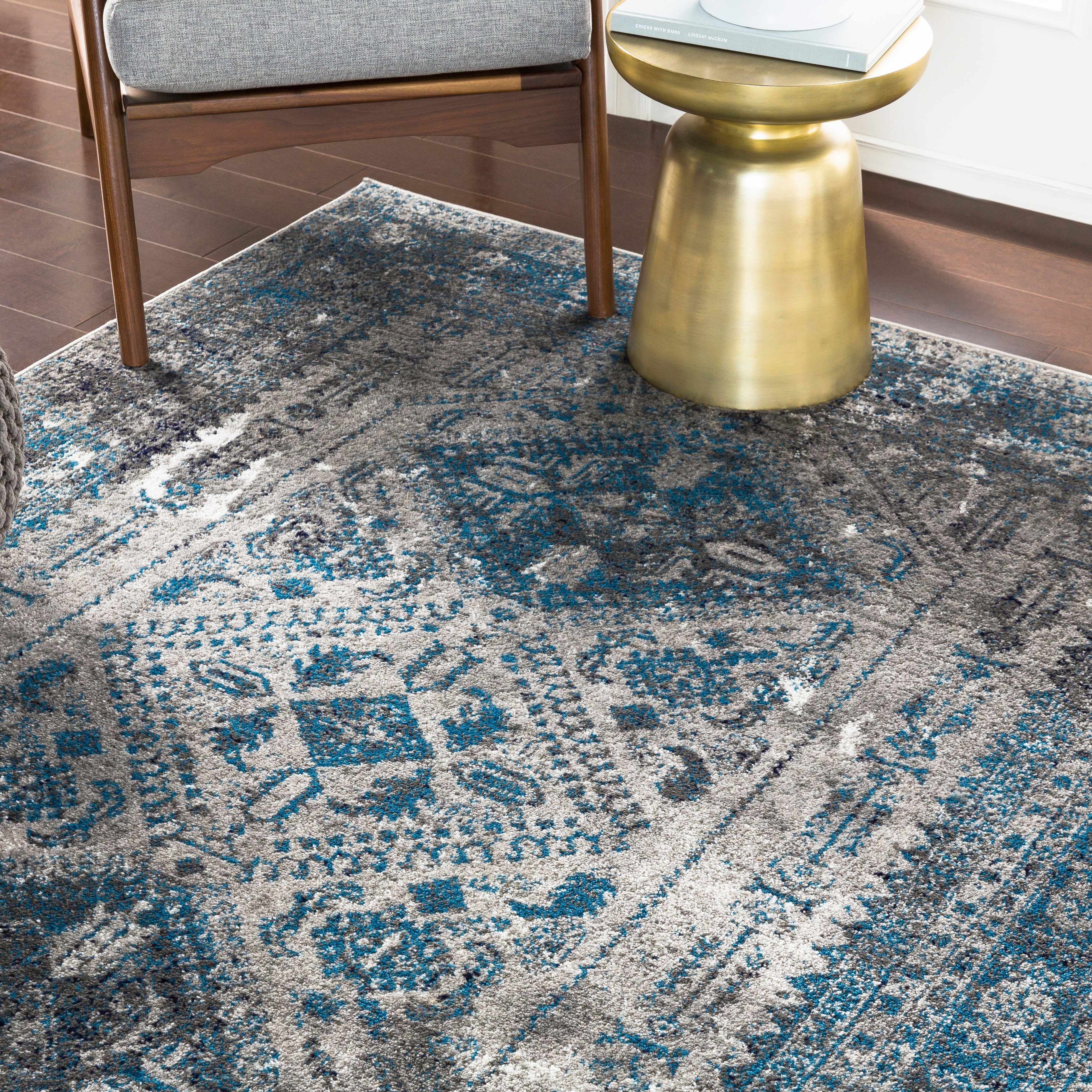 Nisula Traditional Blue Rug - Image 6