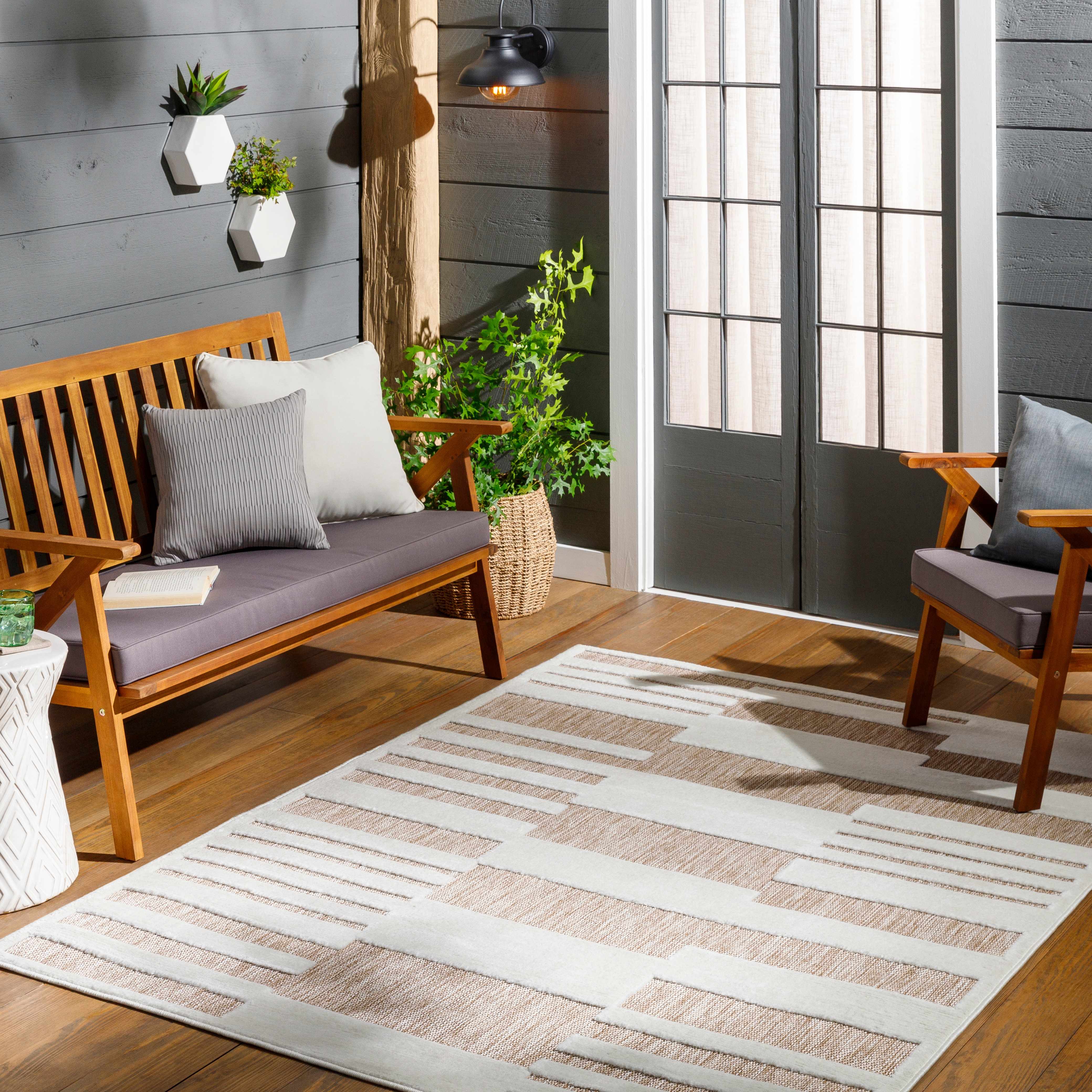 Nita Tan Outdoor Rug - Clearance - Image 12