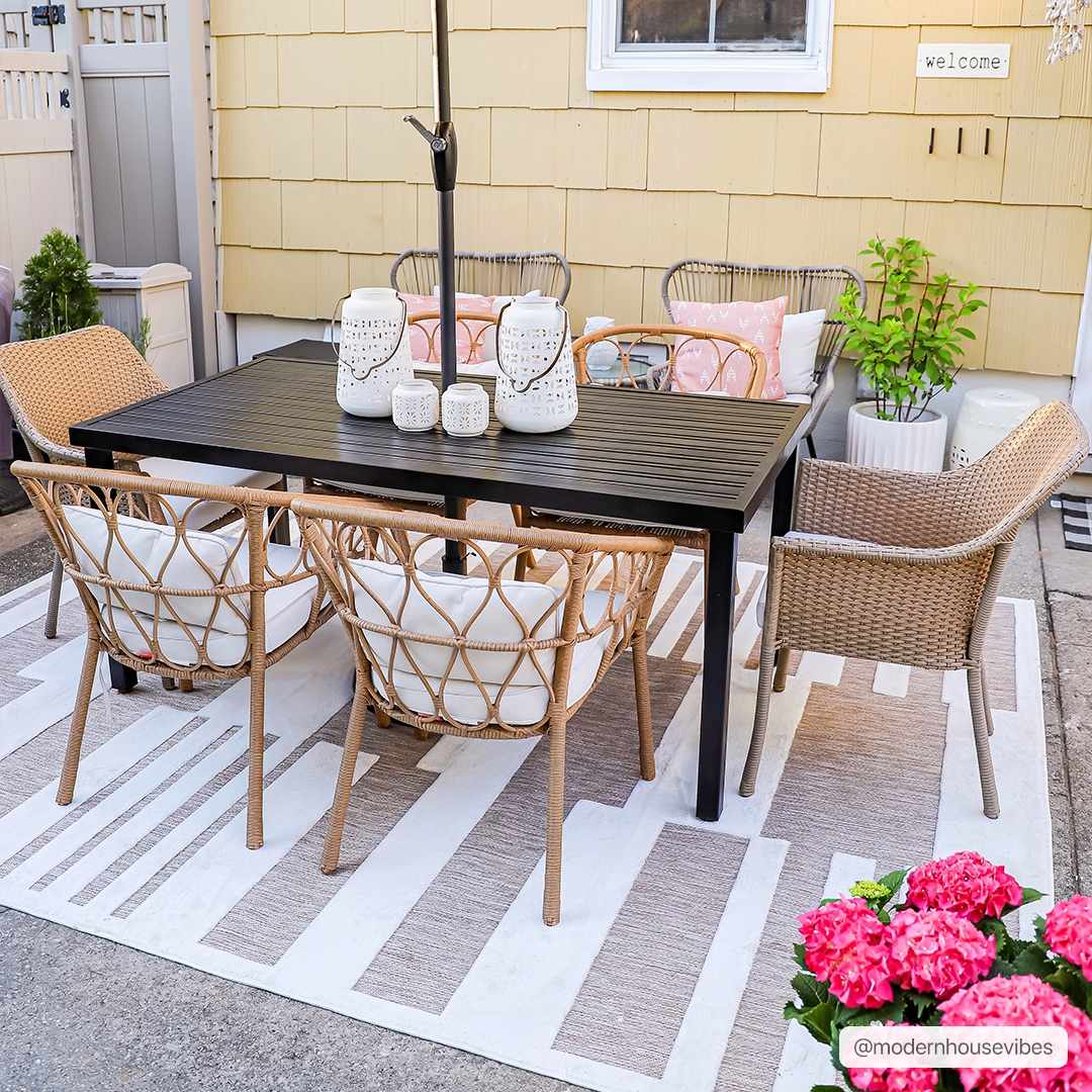 Nita Tan Outdoor Rug - Clearance - Image 4