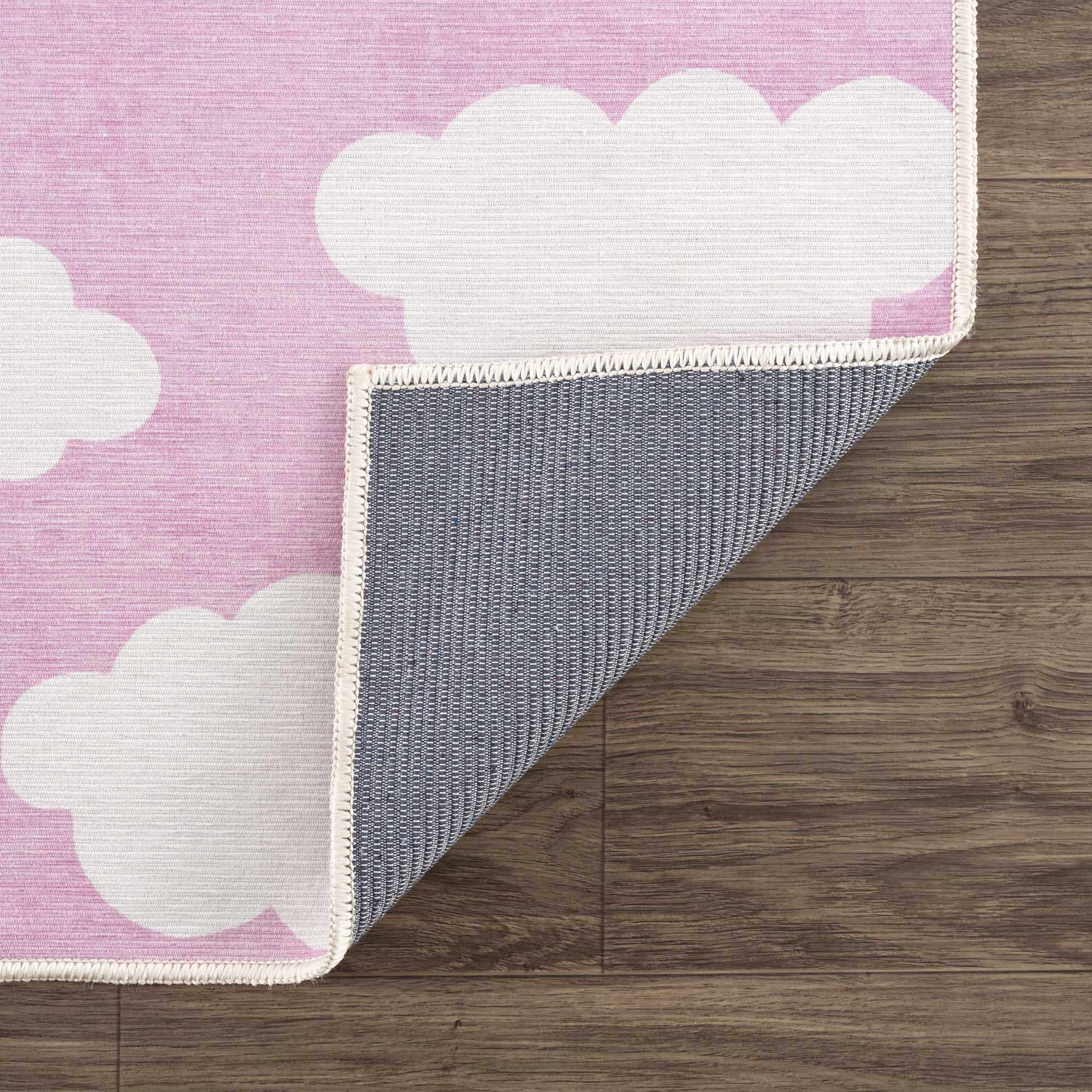 Nizar Pink Cloud Washable Kids Rug - Clearance - Image 4