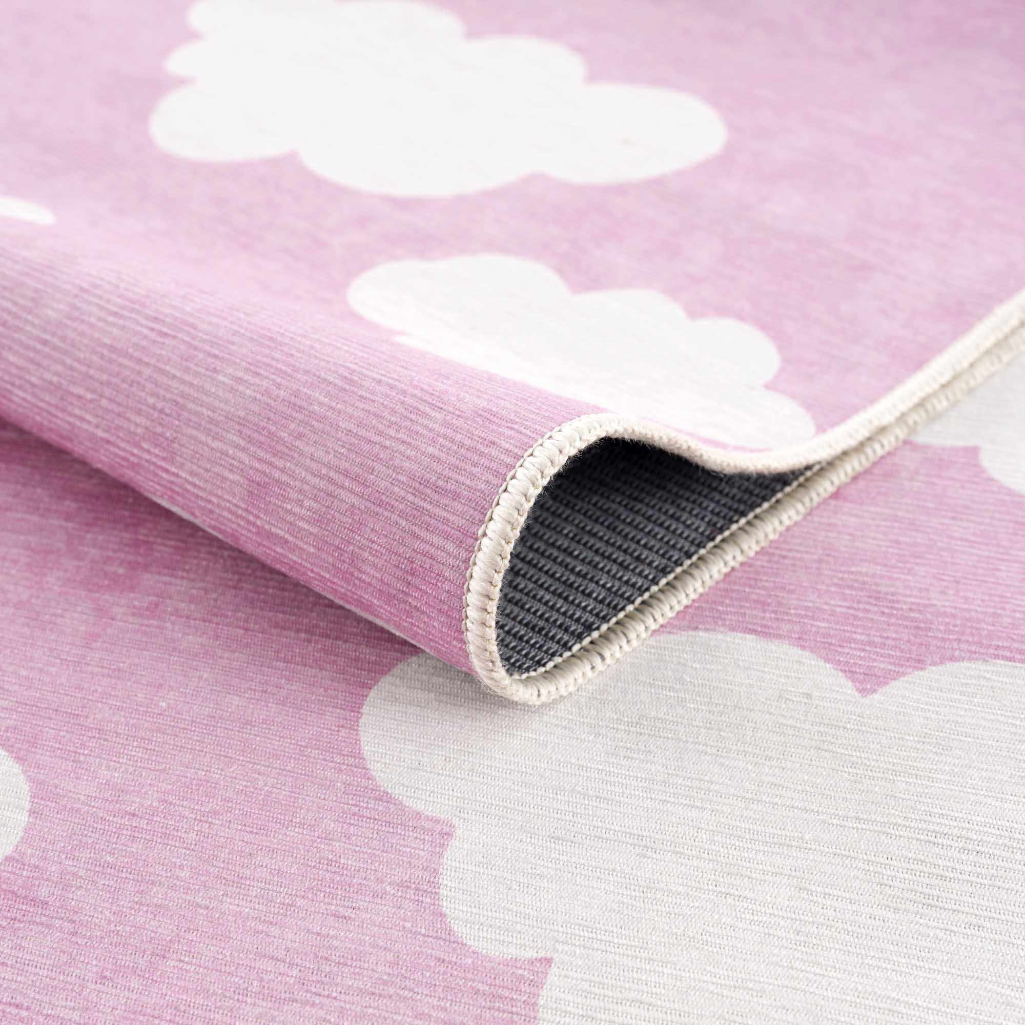 Nizar Pink Cloud Washable Kids Rug - Clearance - Image 5