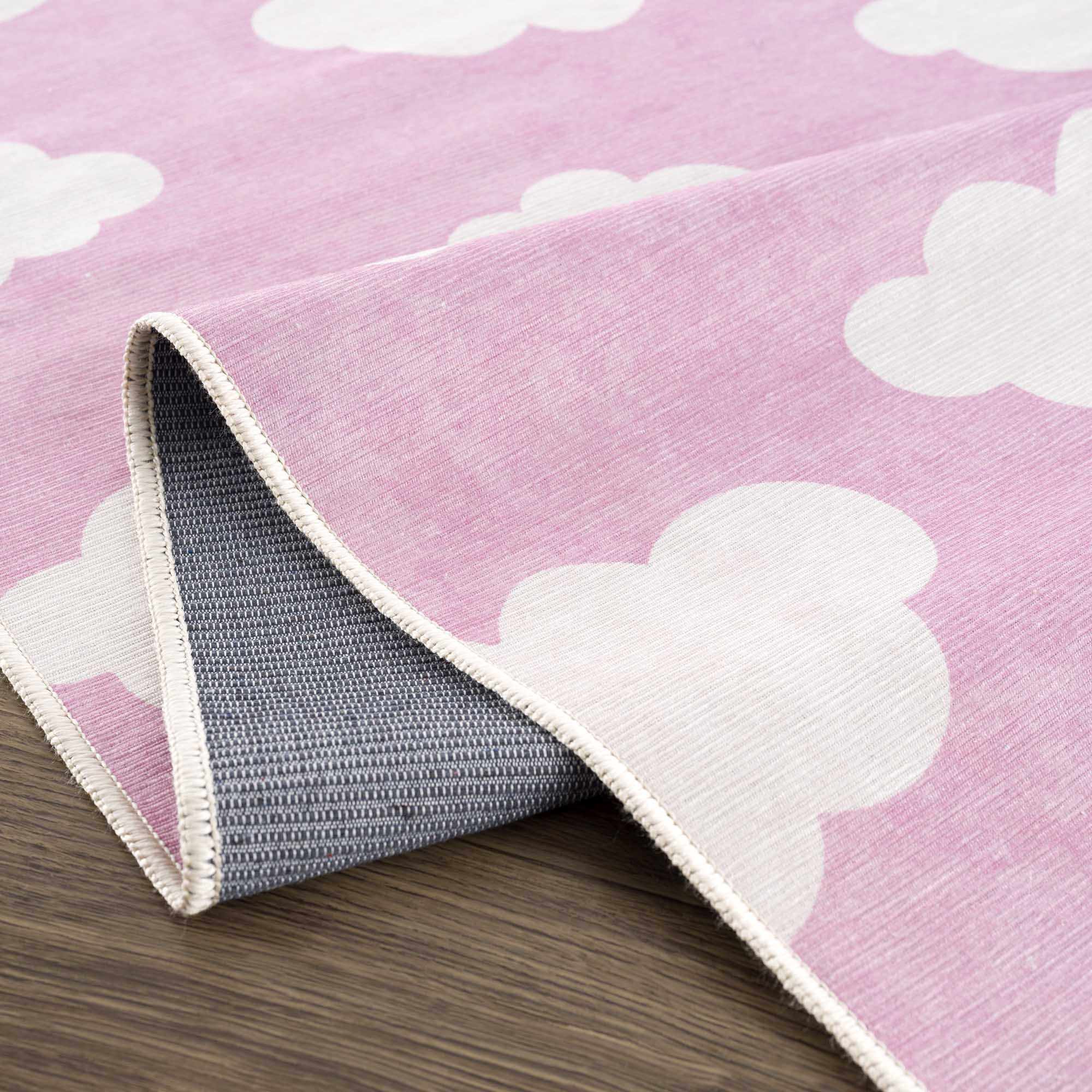 Nizar Pink Cloud Washable Kids Rug - Clearance - Image 6