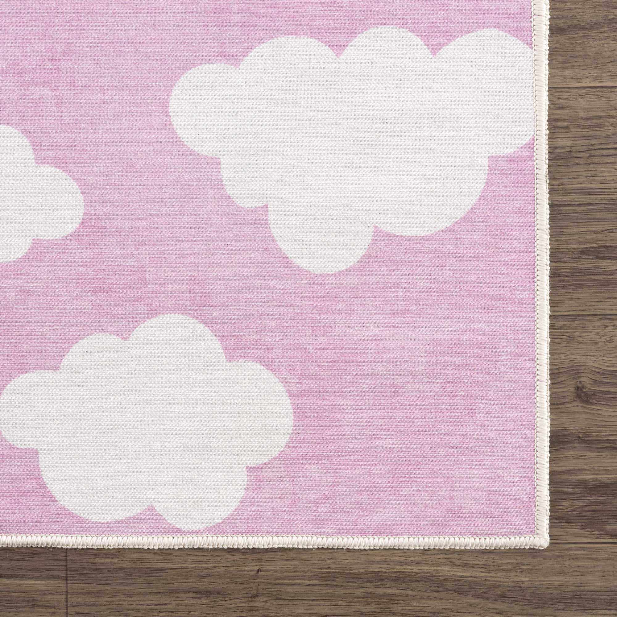 Nizar Pink Cloud Washable Kids Rug - Clearance - Image 7
