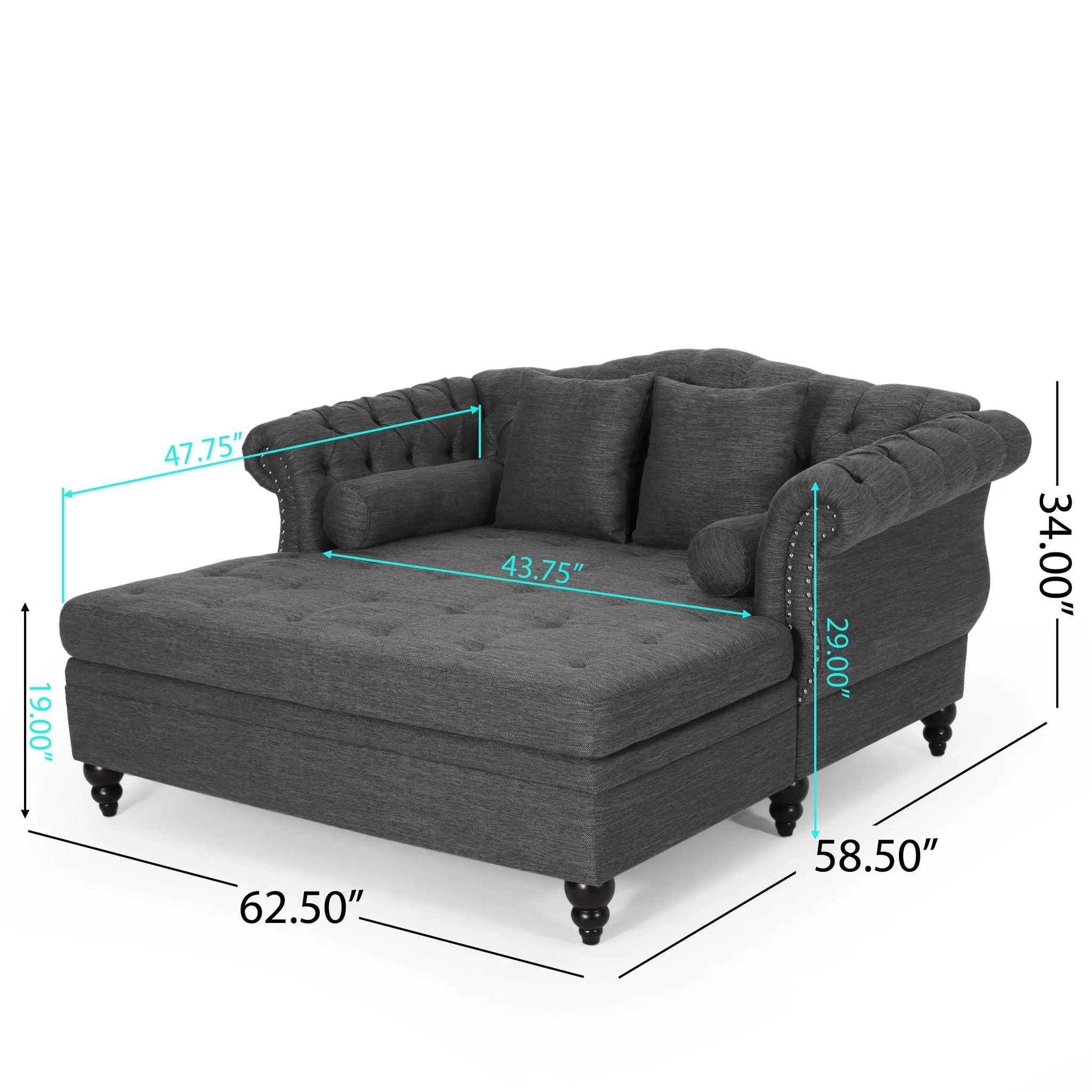 Noble House Loveseat Chaise Lounge - Image 4