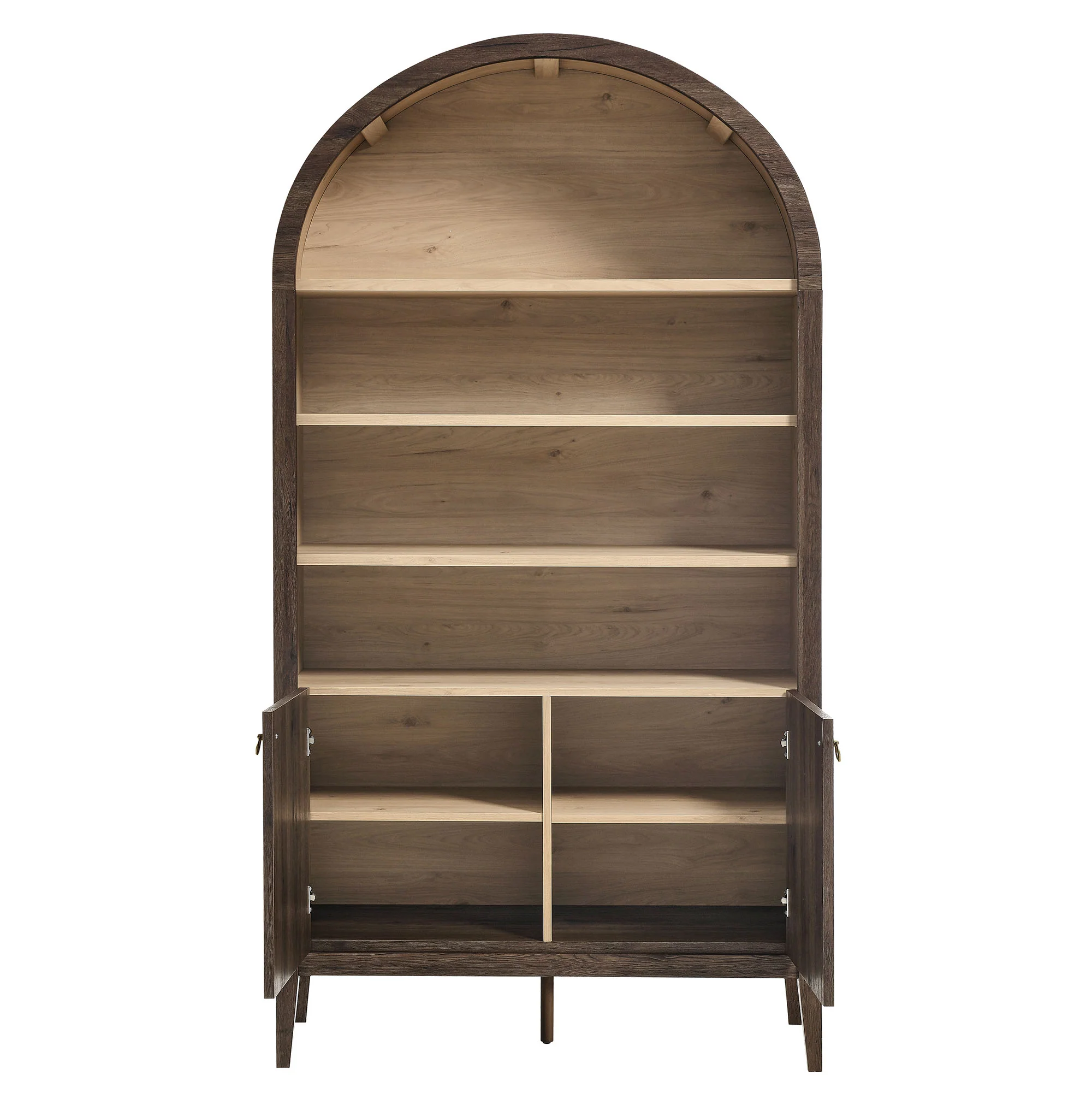 Nolan 74" Tall Wide Arched Storage Display Cabinet Bookshelf by Modway - Image 12
