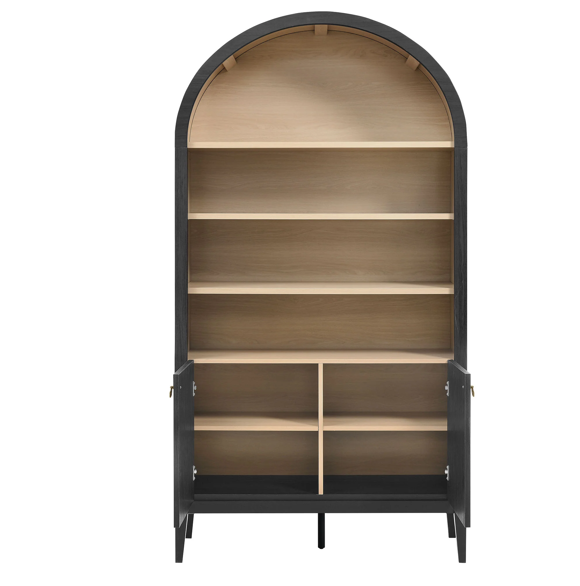 Nolan 74" Tall Wide Arched Storage Display Cabinet Bookshelf by Modway - Image 13
