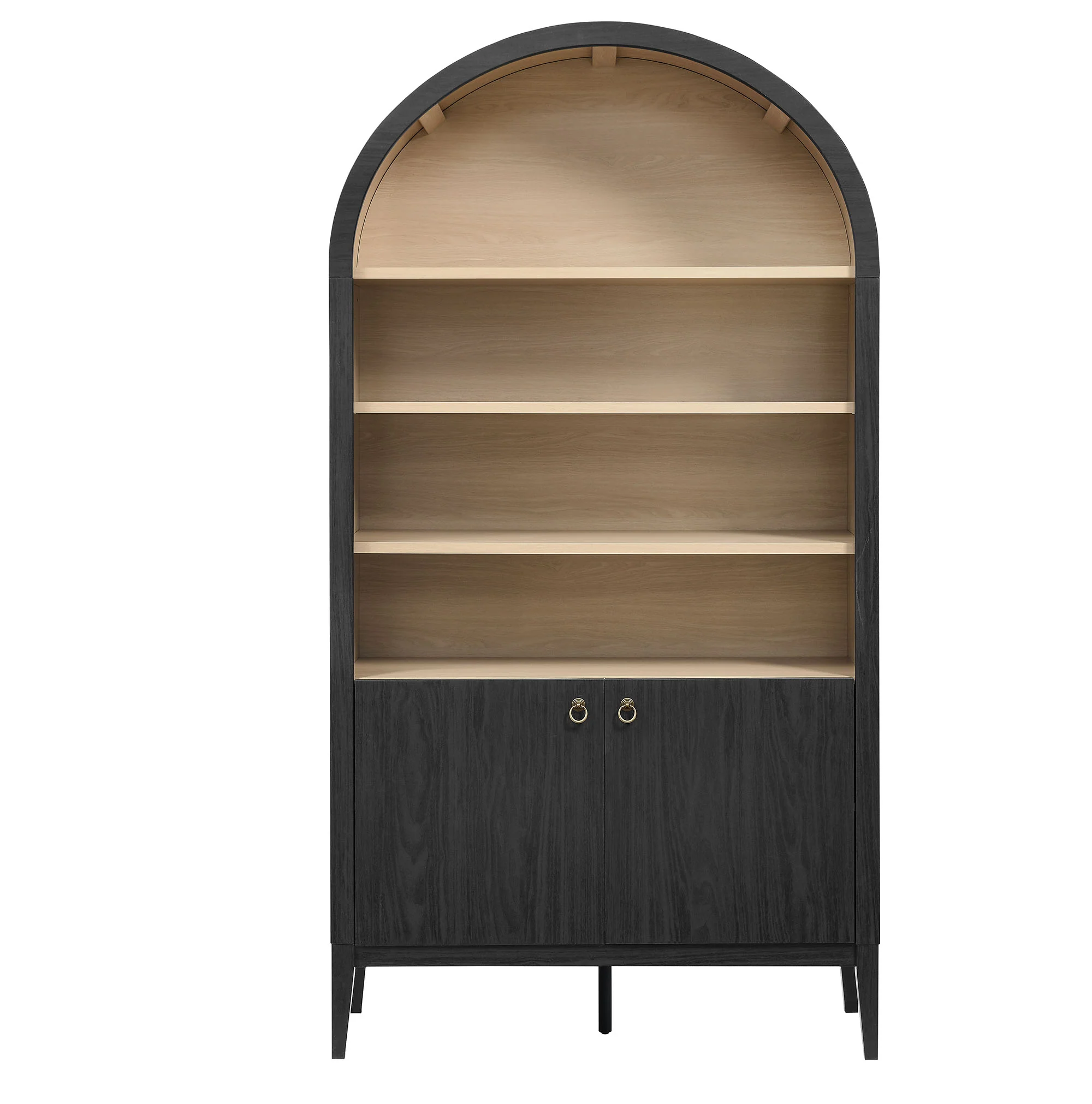Nolan 74" Tall Wide Arched Storage Display Cabinet Bookshelf by Modway - Image 16