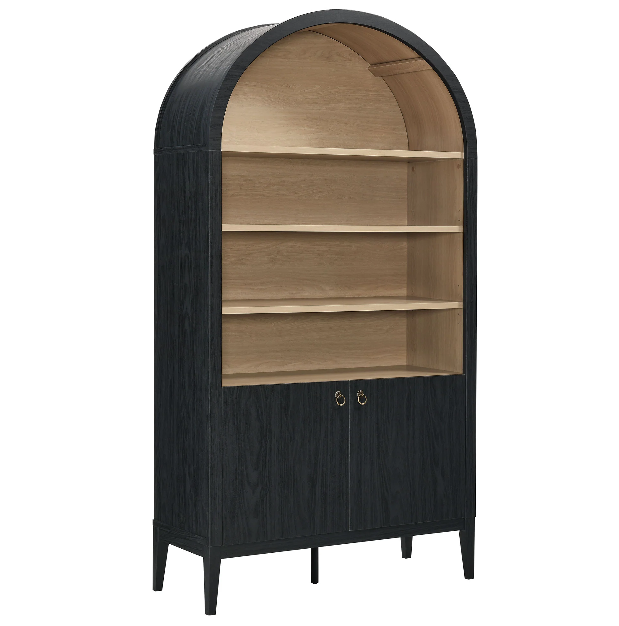 Nolan 74" Tall Wide Arched Storage Display Cabinet Bookshelf by Modway - Image 28