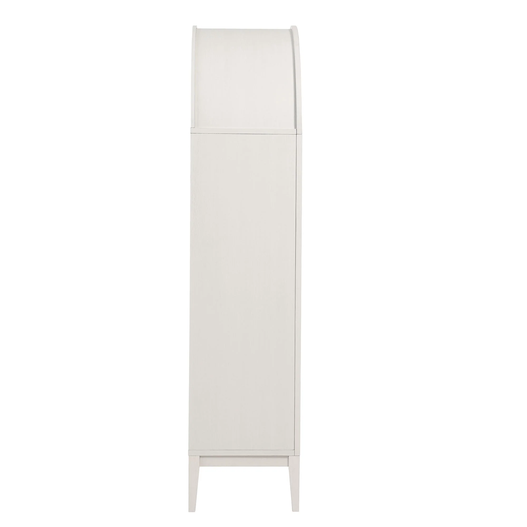 Nolan 1-Piece Wood Storage Cabinet with Arched Glass Doors - Image 4
