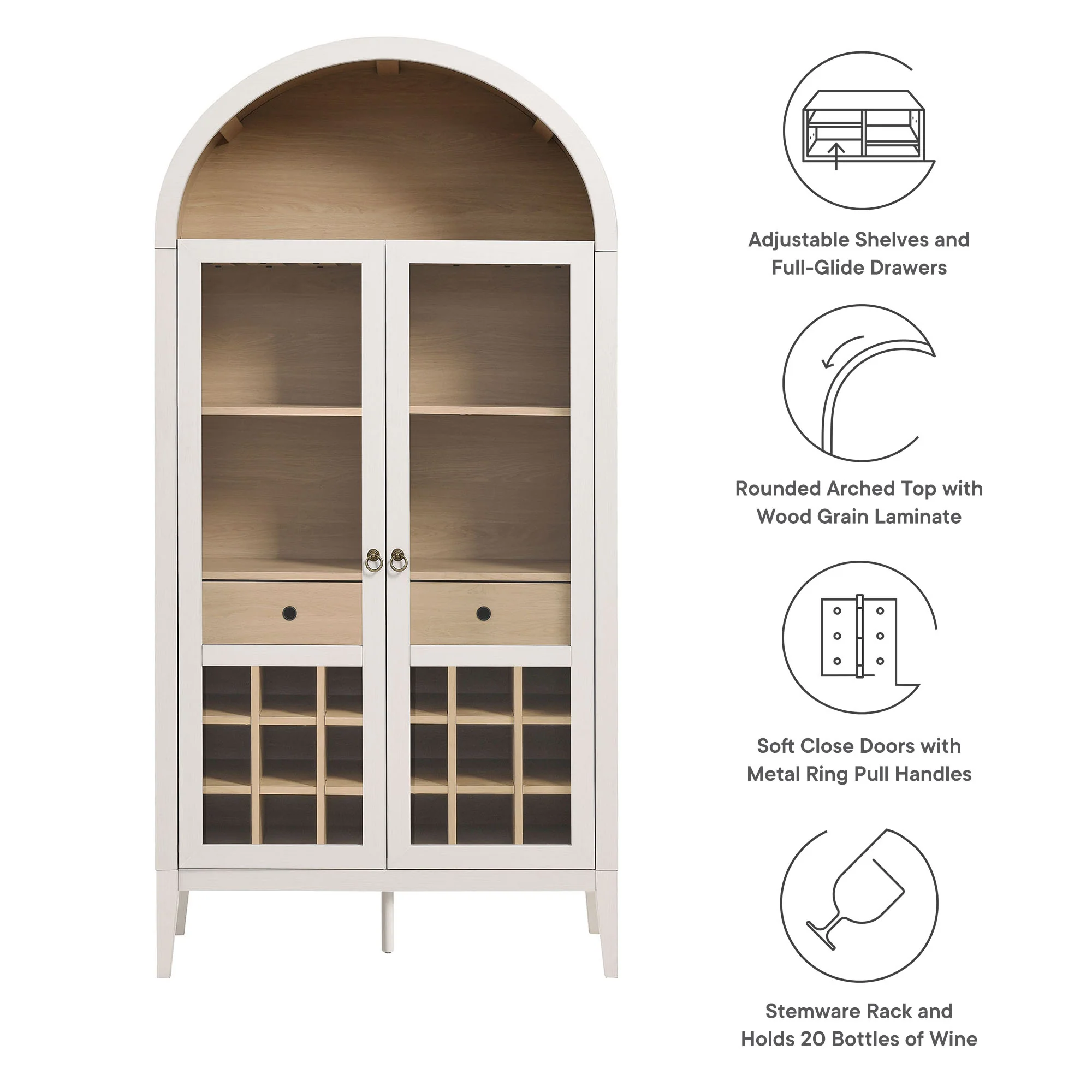 Nolan Arched Bar Cabinet by Modway - Image 23