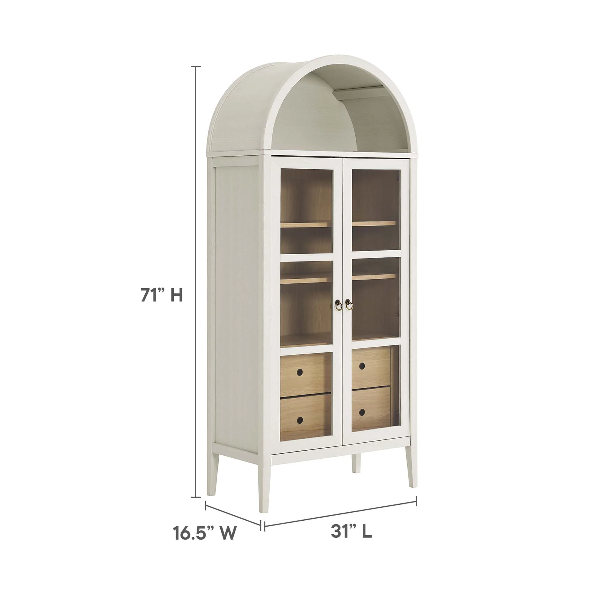 Nolan Tall Arched Storage Display Cabinet by Modway - Image 2
