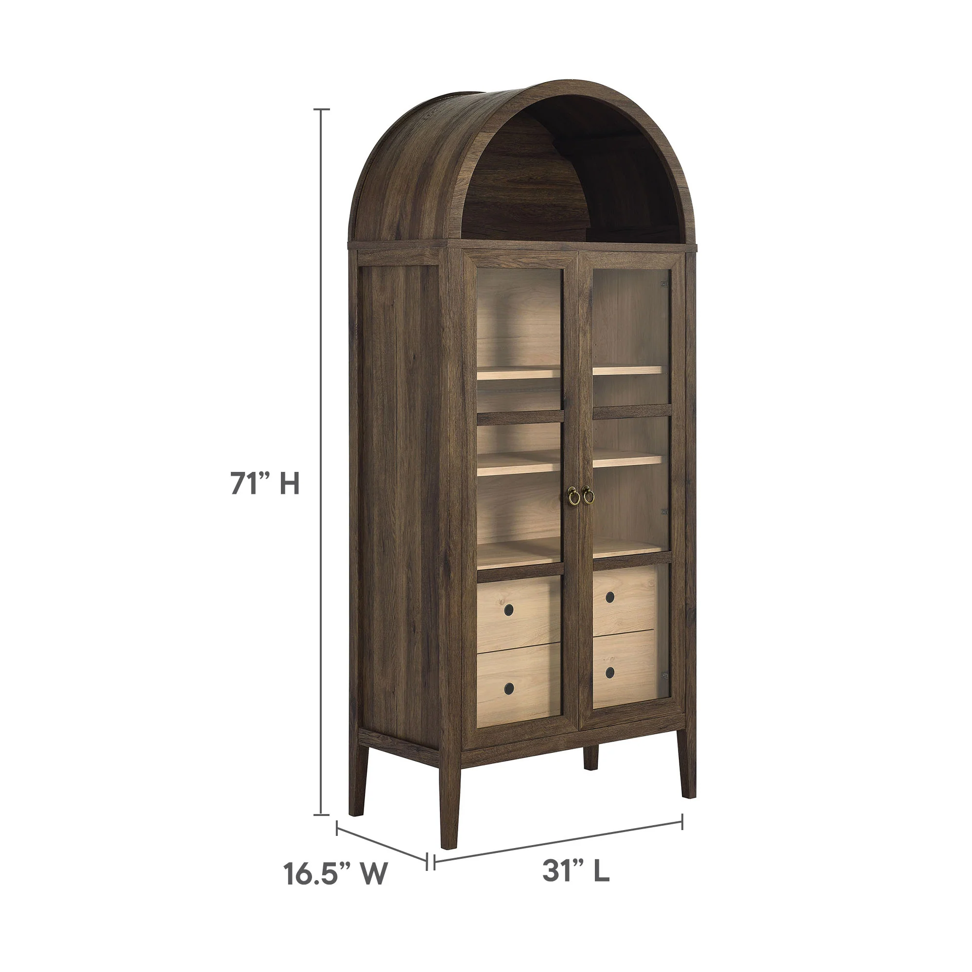 Nolan Tall Arched Storage Display Cabinet by Modway - Image 20