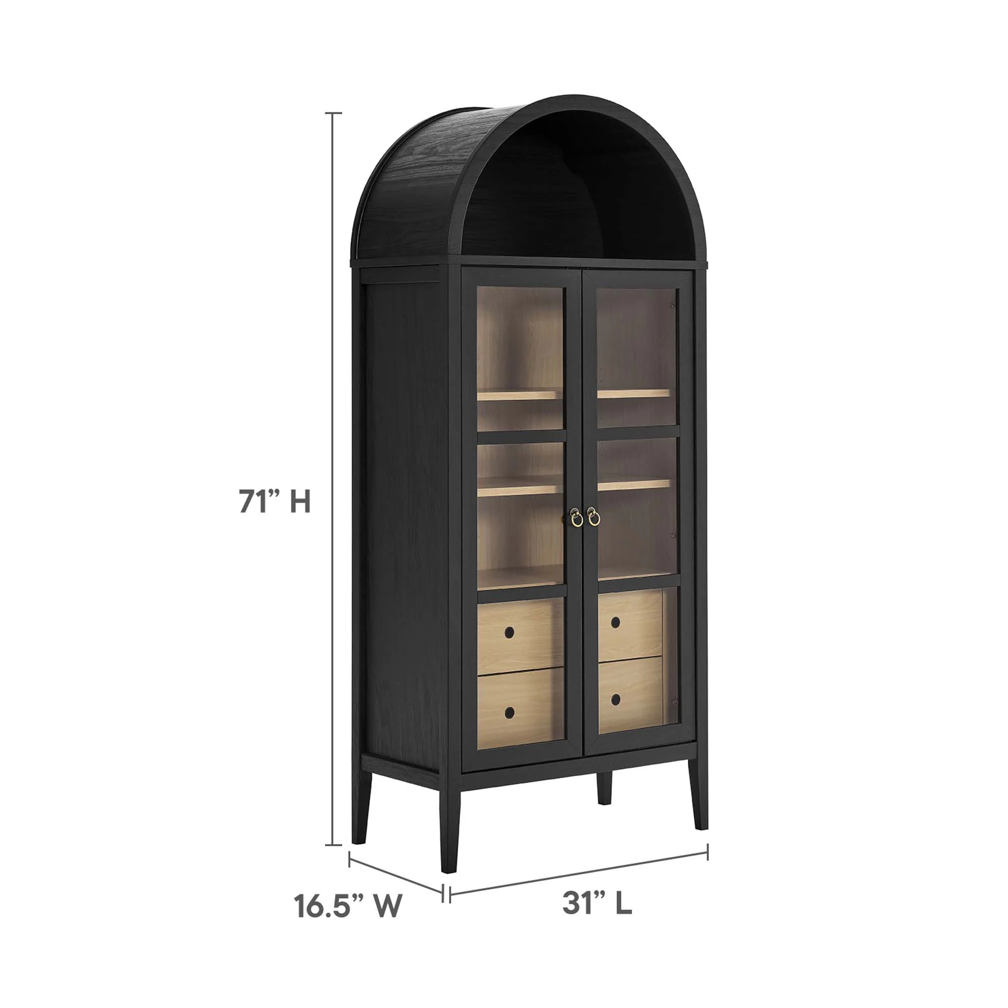 Nolan Tall Arched Storage Display Cabinet by Modway - Image 25