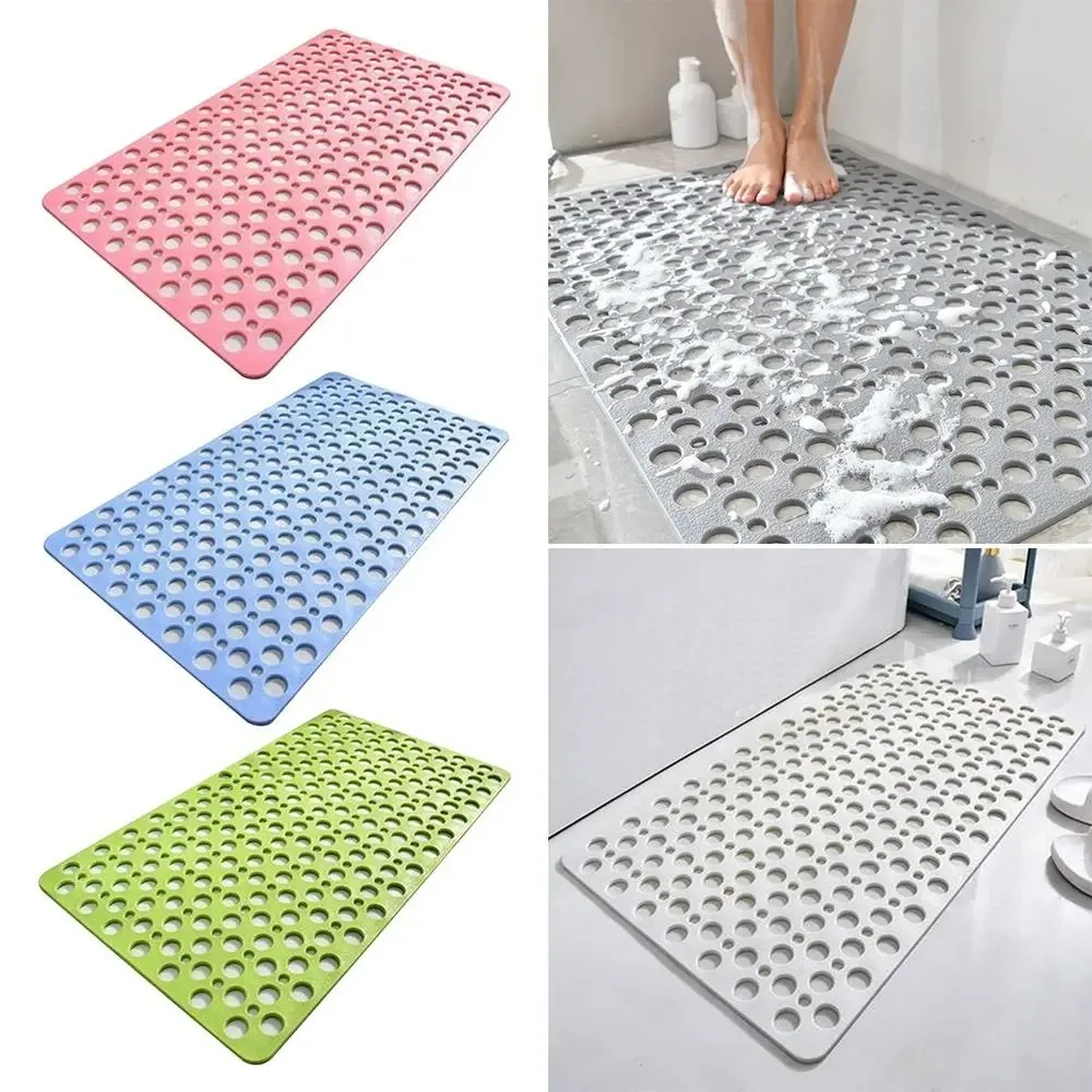 Non Slip Bath Mat with Drain Holes Suction Cups Easy Clean Bathtub Mat - Image 3