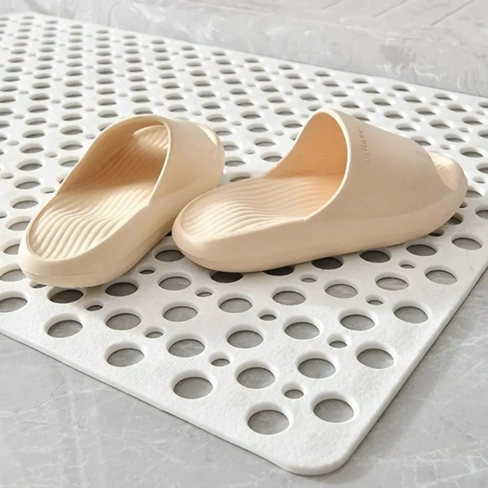 Non Slip Bath Mat with Drain Holes Suction Cups Easy Clean Bathtub Mat - Image 4