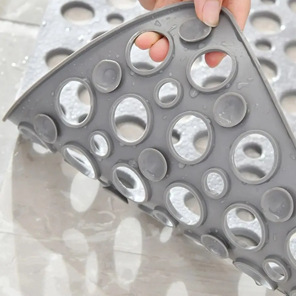 Non Slip Bath Mat with Drain Holes Suction Cups Easy Clean Bathtub Mat - Image 5