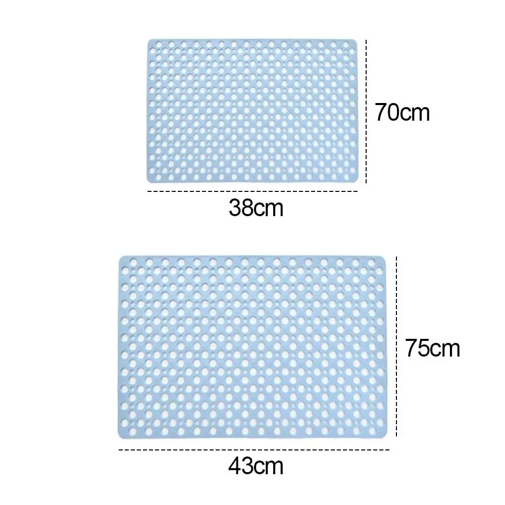 Non Slip Bath Mat with Drain Holes Suction Cups Easy Clean Bathtub Mat - Image 6