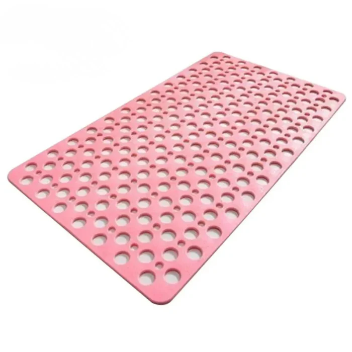 Non Slip Bath Mat with Drain Holes Suction Cups Easy Clean Bathtub Mat - Image 8