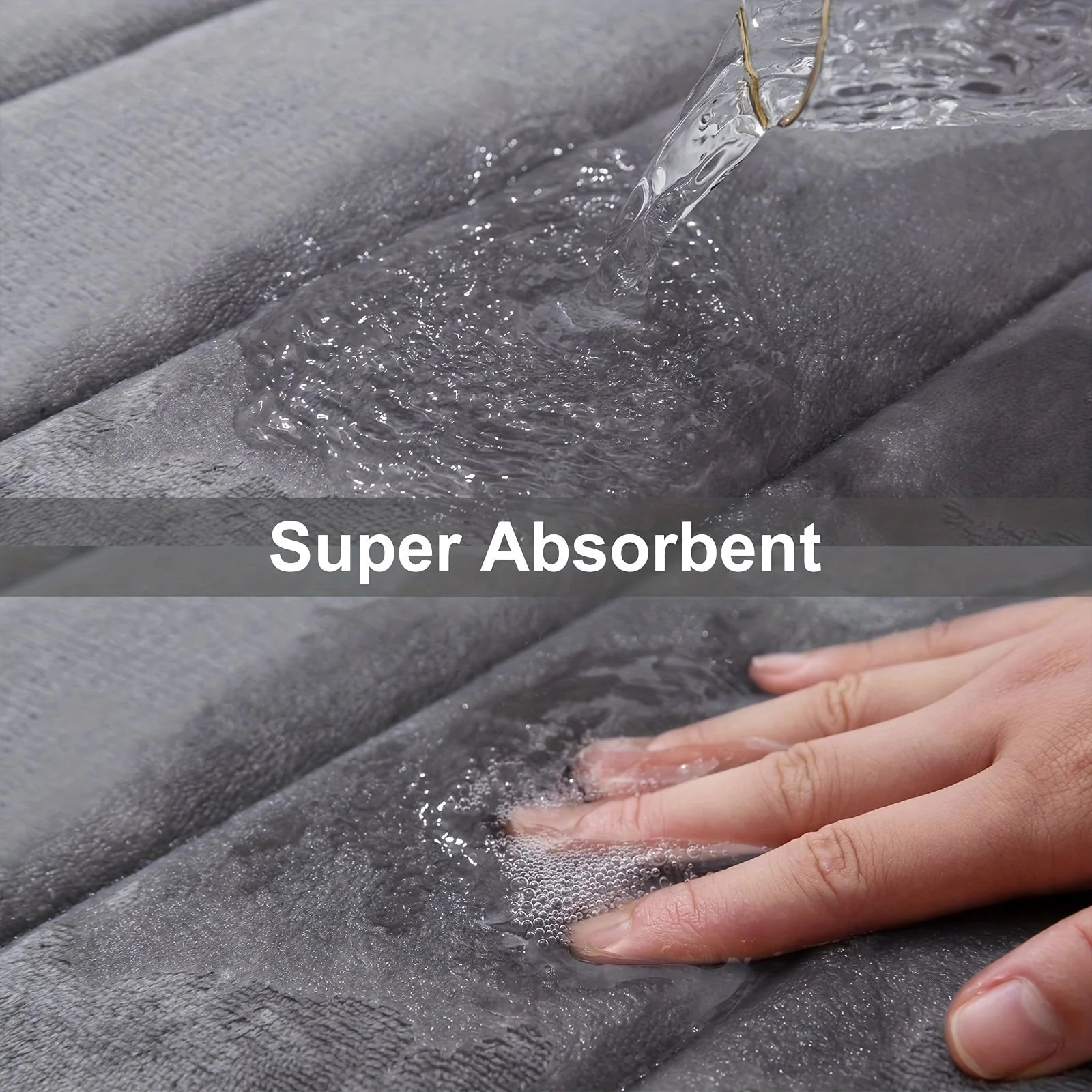 Non Slip Microfiber Bath Mat Quick Dry Water Absorbent 40x60 50x80cm - Image 4