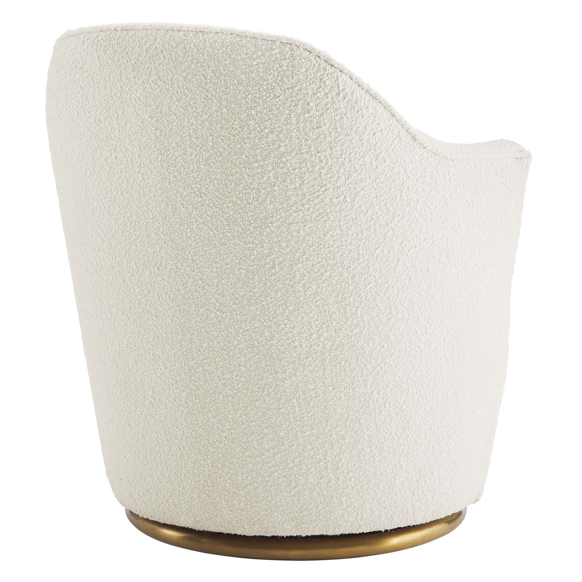 Nora Boucle Upholstered Swivel Chair by Modway - Image 3