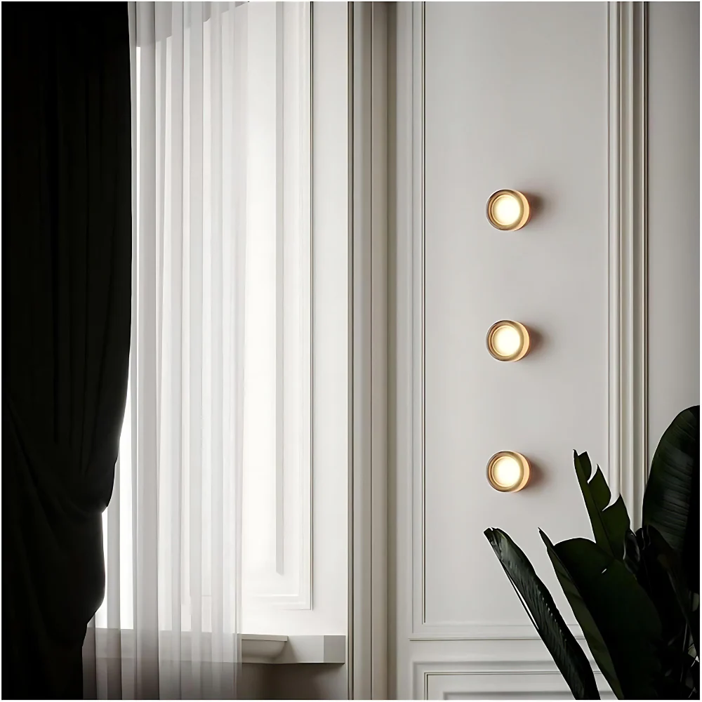 Nordic Acrylic Dimple LED Wall Sconce 1-Light 3-Color Adjustable - Image 6