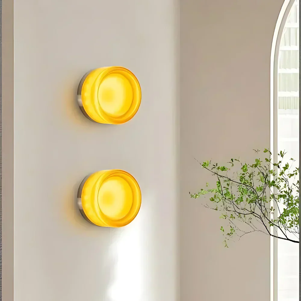 Nordic Acrylic Dimple LED Wall Sconce 1-Light 3-Color Adjustable - Image 9