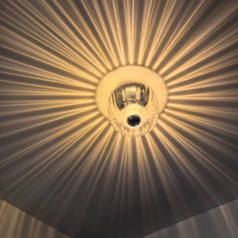 Nordic Bauhaus Glass Ceiling Light Retro LED Wall Lamp for Living Room Hallway - Image 2