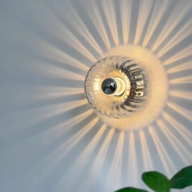 Nordic Bauhaus Glass Ceiling Light Retro LED Wall Lamp for Living Room Hallway - Image 3