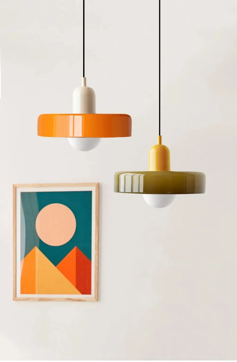 Nordic Bauhaus Glass Chandelier – Retro Dining Room Pendant Light for Living Room - Image 11