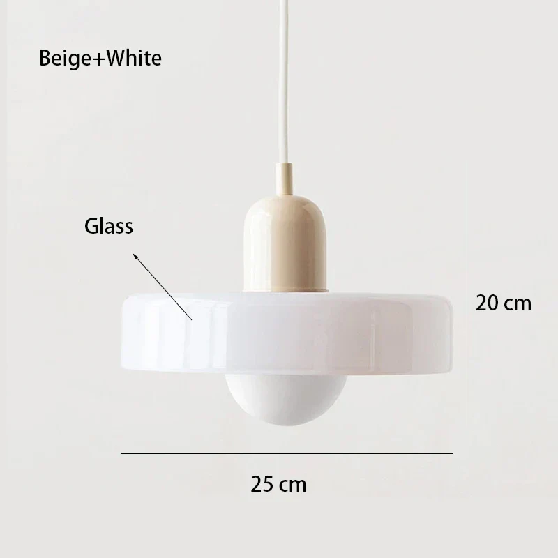 Nordic Bauhaus Glass Chandelier – Retro Dining Room Pendant Light for Living Room - Image 17