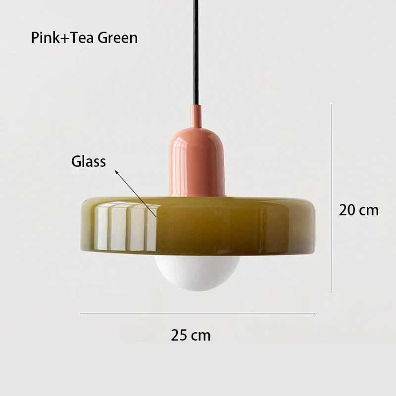 Nordic Bauhaus Glass Chandelier – Retro Dining Room Pendant Light for Living Room - Image 18