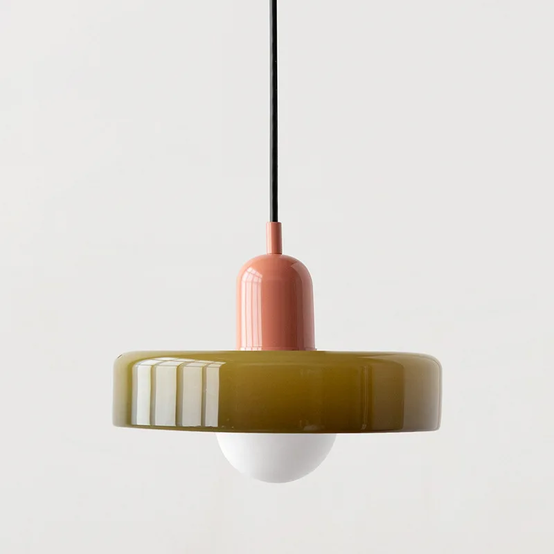 Nordic Bauhaus Glass Chandelier – Retro Dining Room Pendant Light for Living Room - Image 2