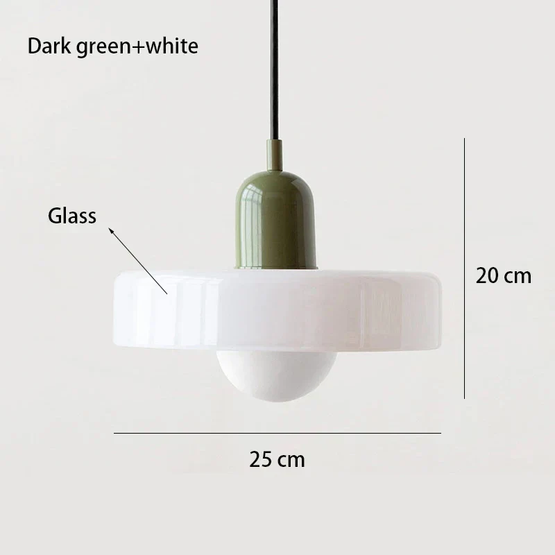 Nordic Bauhaus Glass Chandelier – Retro Dining Room Pendant Light for Living Room - Image 20