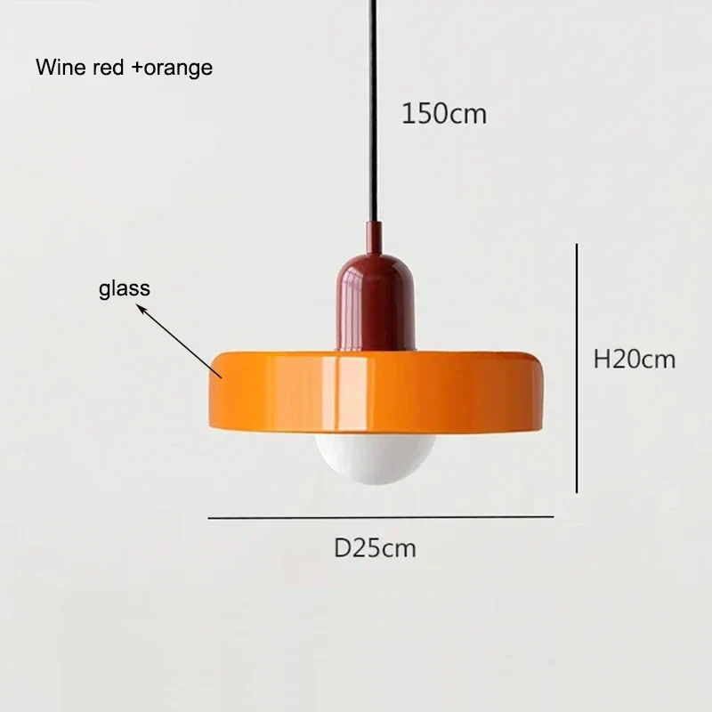 Nordic Bauhaus Glass Chandelier – Retro Dining Room Pendant Light for Living Room - Image 21