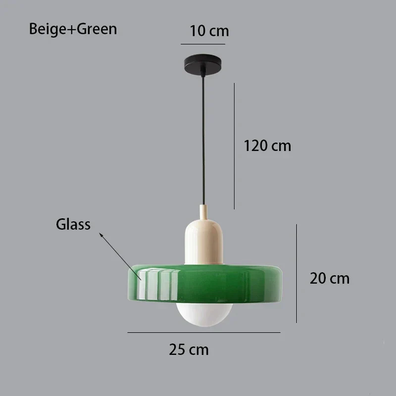 Nordic Bauhaus Glass Chandelier – Retro Dining Room Pendant Light for Living Room - Image 22