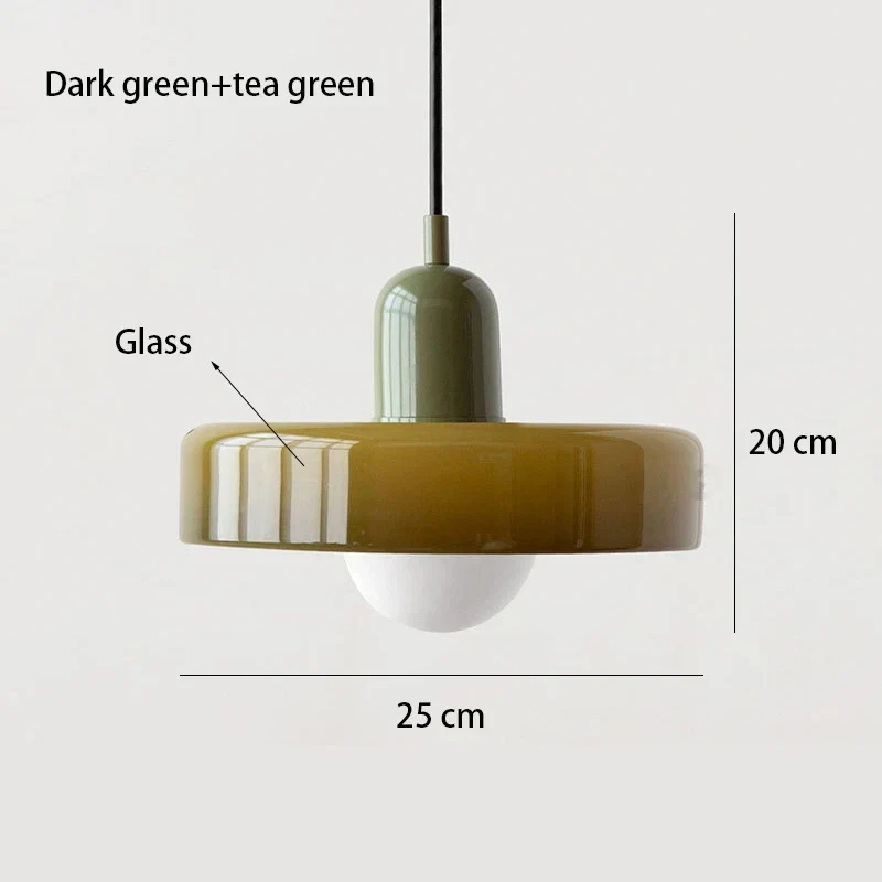 Nordic Bauhaus Glass Chandelier – Retro Dining Room Pendant Light for Living Room - Image 23