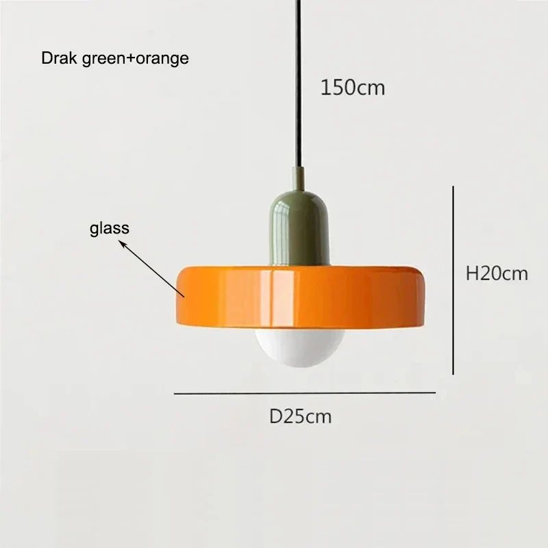 Nordic Bauhaus Glass Chandelier – Retro Dining Room Pendant Light for Living Room - Image 25