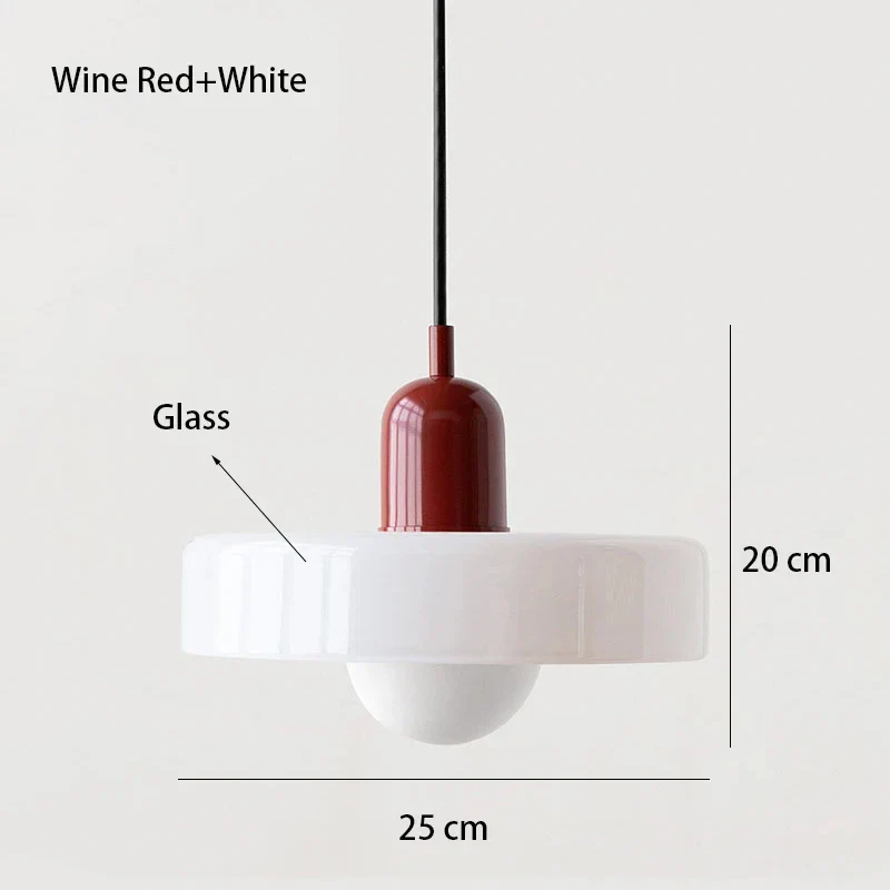 Nordic Bauhaus Glass Chandelier – Retro Dining Room Pendant Light for Living Room - Image 26