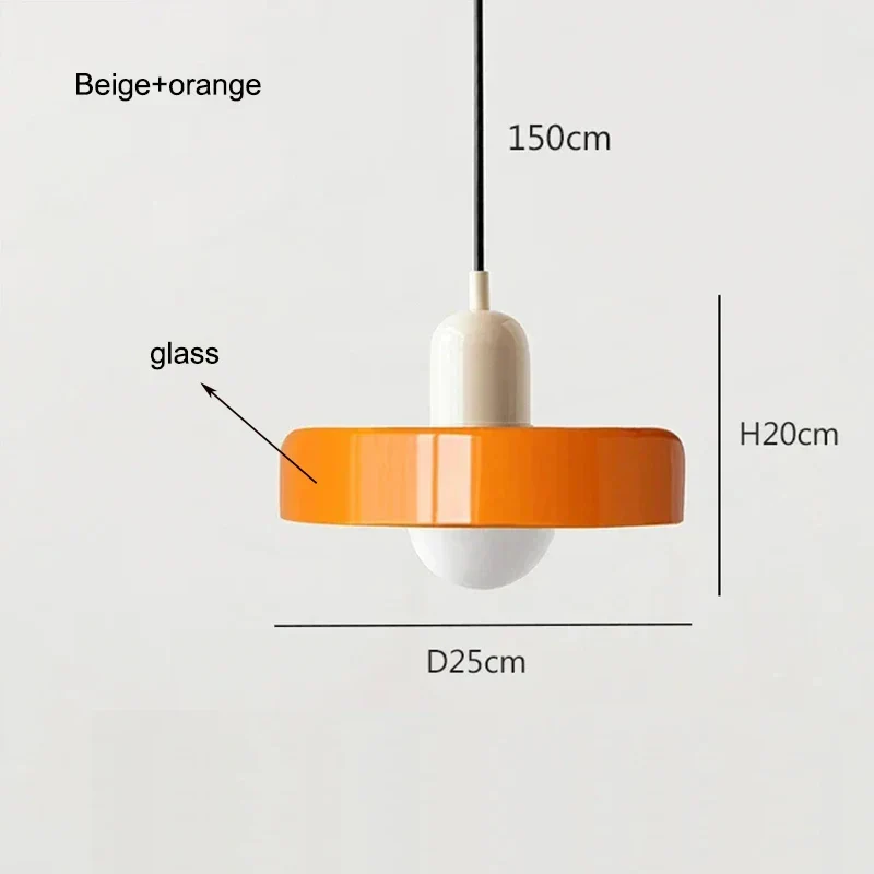 Nordic Bauhaus Glass Chandelier – Retro Dining Room Pendant Light for Living Room - Image 27