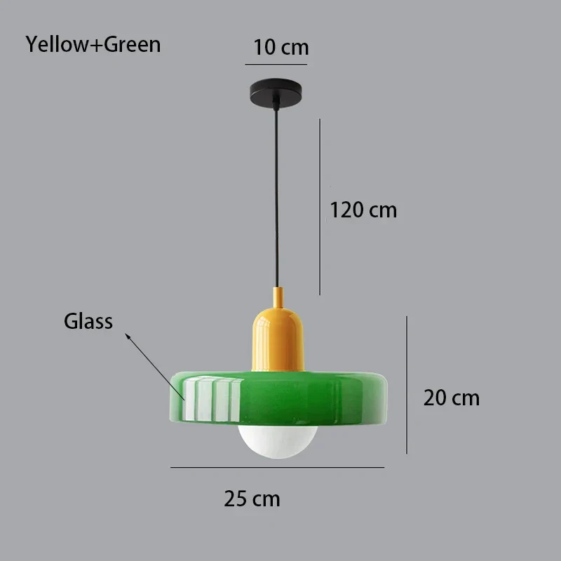 Nordic Bauhaus Glass Chandelier – Retro Dining Room Pendant Light for Living Room - Image 28