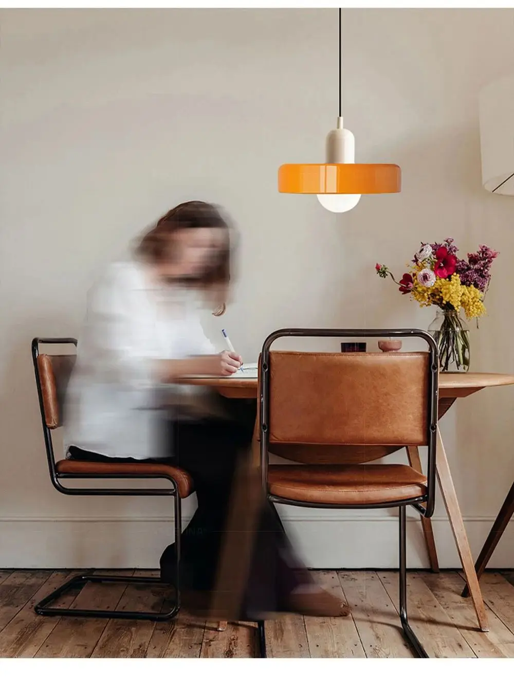 Nordic Bauhaus Glass Chandelier – Retro Dining Room Pendant Light for Living Room - Image 7