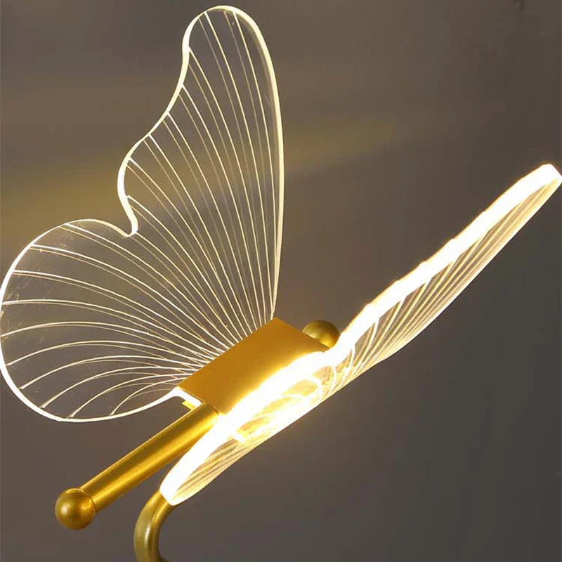 Nordic Butterfly Table Lamp LED USB Bedside Desk Light Bedroom Home Decor - Image 6