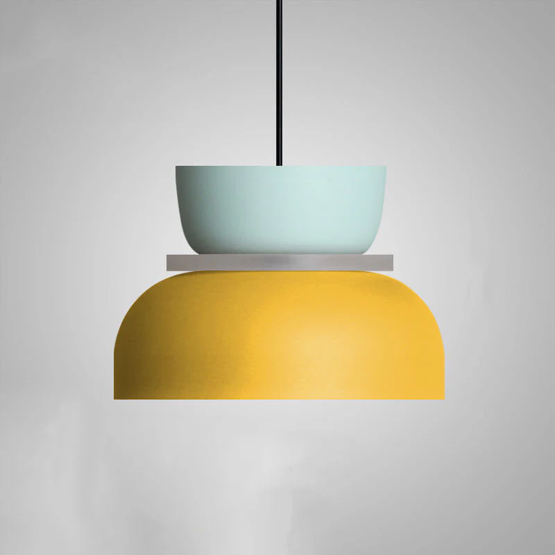 Nordic Dual-Tone Dome Pendant Light LED Zinc Alloy 1-Light Indoor - Image 17
