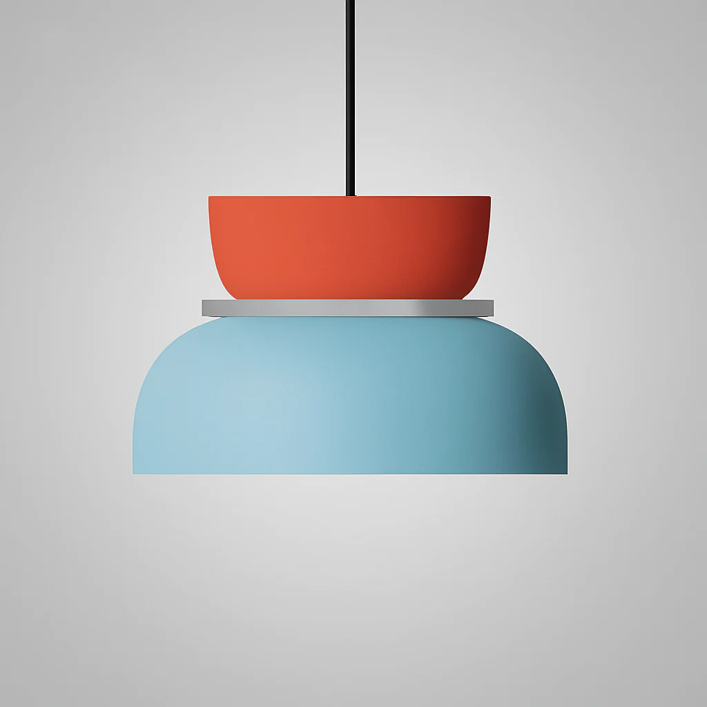 Nordic Dual-Tone Dome Pendant Light LED Zinc Alloy 1-Light Indoor - Image 22