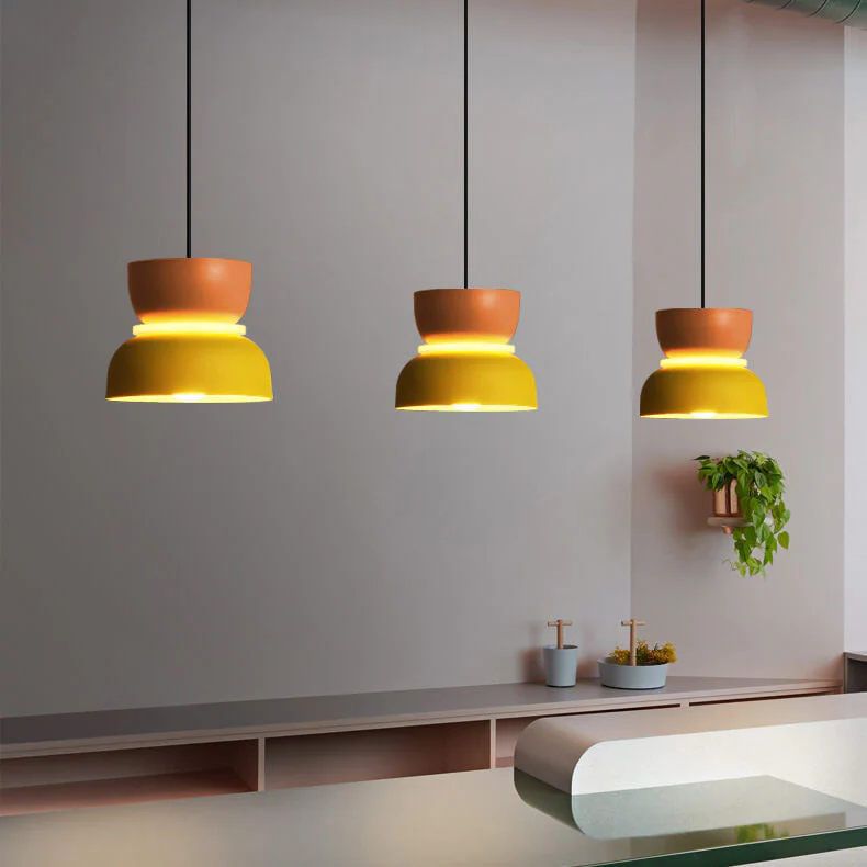 Nordic Dual-Tone Dome Pendant Light LED Zinc Alloy 1-Light Indoor - Image 3