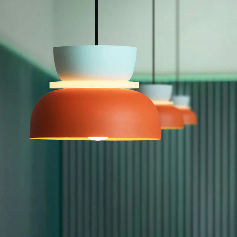 Nordic Dual-Tone Dome Pendant Light LED Zinc Alloy 1-Light Indoor - Image 4