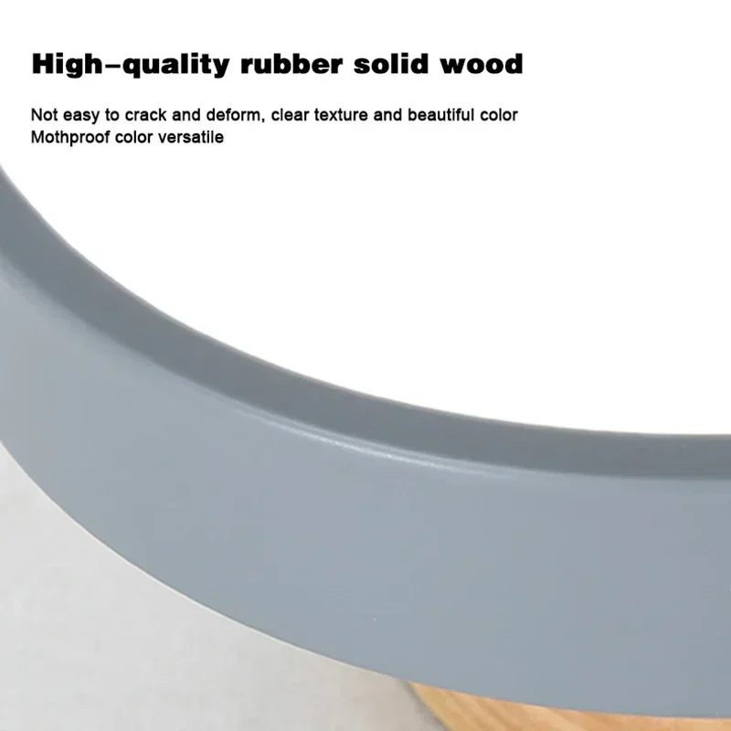 Nordic Flush Mount Ceiling Light Wood Round Hallway Bedroom Bathroom Lamp - Image 5