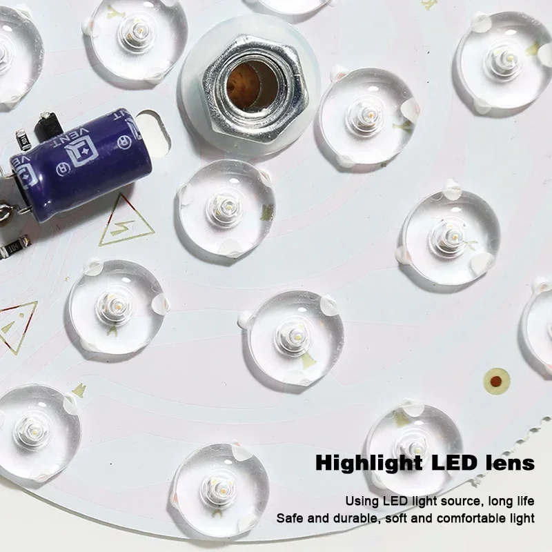 Nordic Flush Mount Ceiling Light Wood Round Hallway Bedroom Bathroom Lamp - Image 6