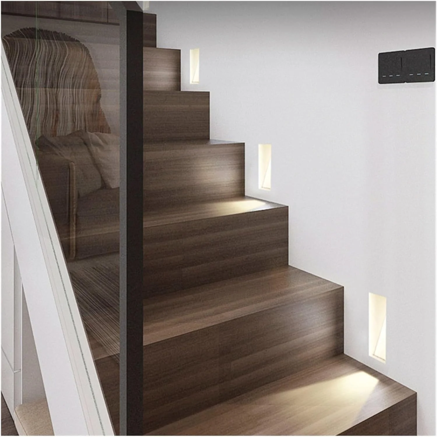 Nordic Frameless Stair LED Wall Light Stainless Steel Sensor Indoor - Image 9