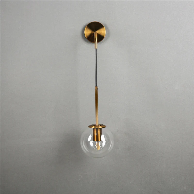 Nordic Glass Ball Wall Sconce LED Bedside Living Room Corridor Stair Light - Image 3